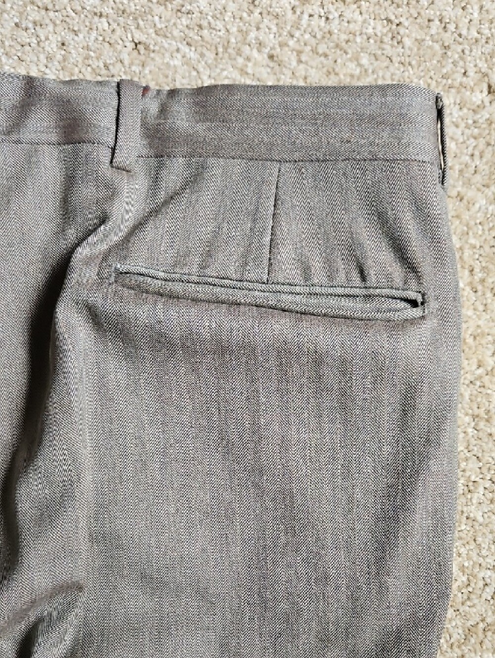 Custom Made Size 34x36 Men's Light Olive Dress Pants - Picture 5 of 11